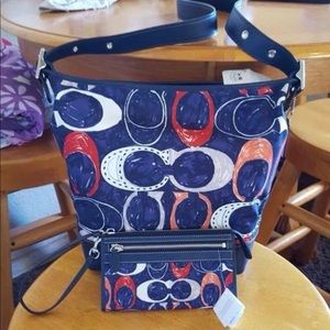 Coach scribble crossbody with wallet